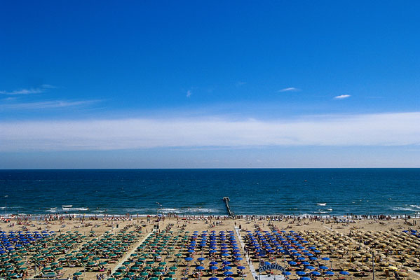 La spiaggia di Rimini.