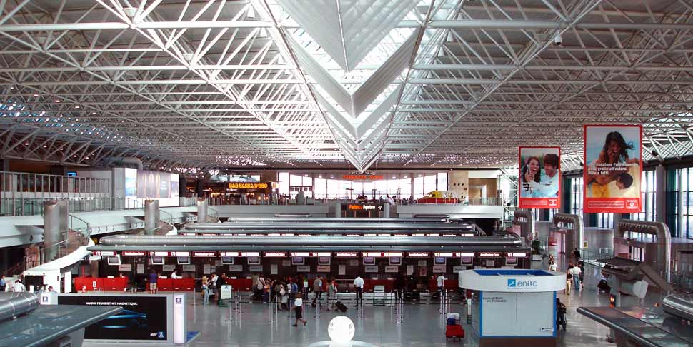 L'aeroporto di Fiumicino.