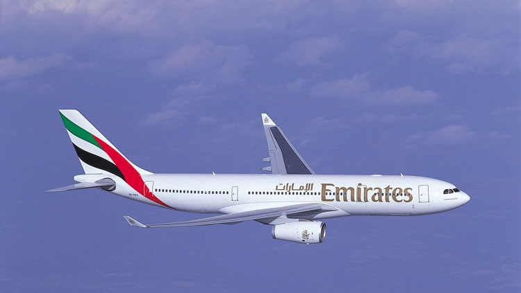 Un aereo Emirates.