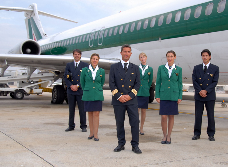 Piloti e assistenti di volo Alitalia