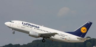 Un aereo Lufthansa.