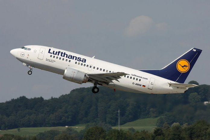 Un aereo Lufthansa.