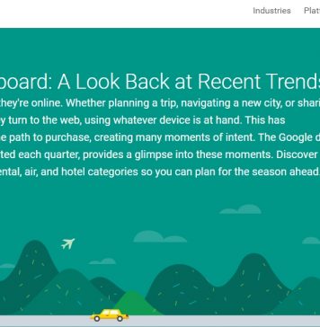 Travel Dashboard di Google