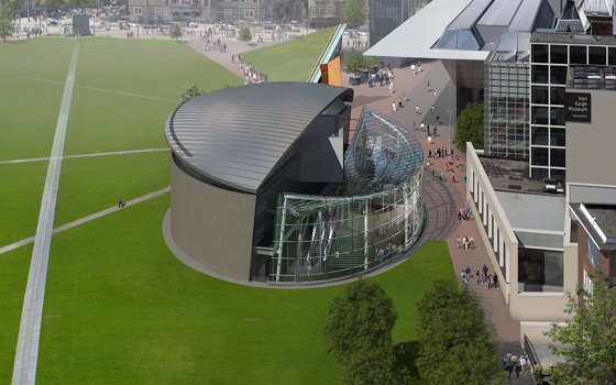 La nuova entrata del Van Goch Museum ad Amsterdam.