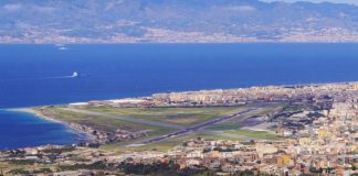 Una panoramica dell'aeroporto dello Stretto