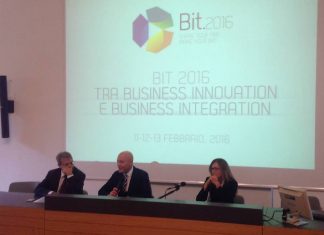 Da sinistra, Franco D'Alfonso, Corrado Peraboni e Cristina Tasselli alla presentazione di Bit 2016