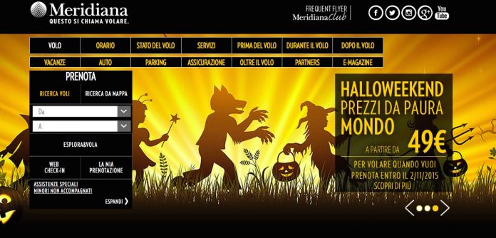 Meridiana,offerte per Halloween