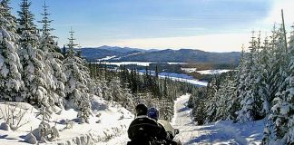 Tour in motoslitta, Canada.