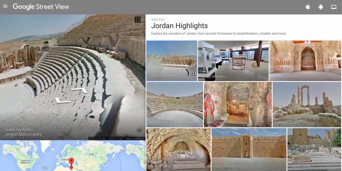 La Giordania su Google Street View