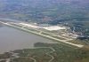 Veduta aerea dell'aeroporto di Venezia.