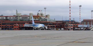 L'aeroporto Cristoforo Colombo di Genova.