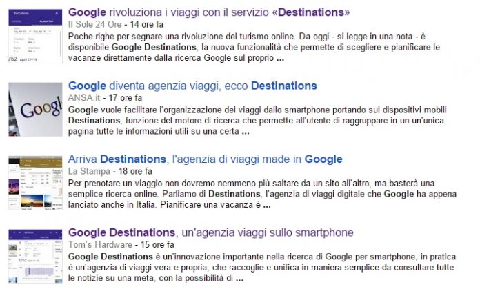 google destinations agenzia viaggi