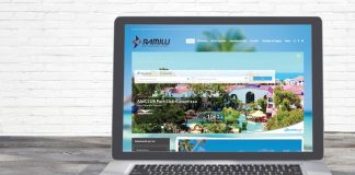 Lo screenshot del sito di Viaggi Ramilli