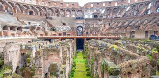 Interno del Colosseo, Roma.