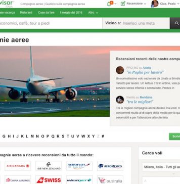 TripAdvisor lancia la nuova piattaforma di recensioni delle linee aeree