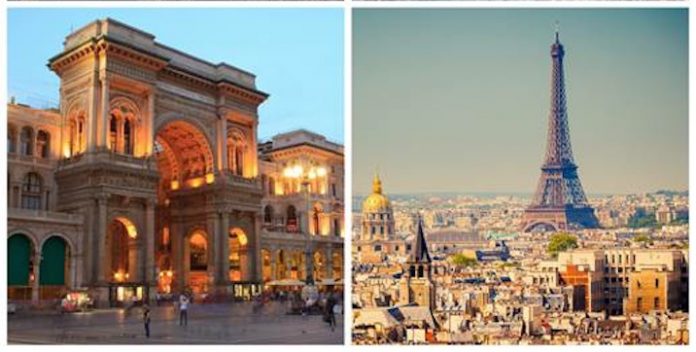 Milano e Parigi, due delle principali capitali della moda