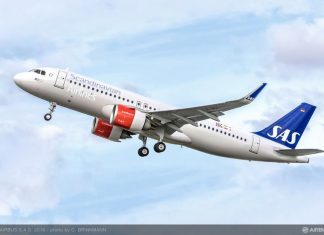 Il nuovo A320neo di Sas