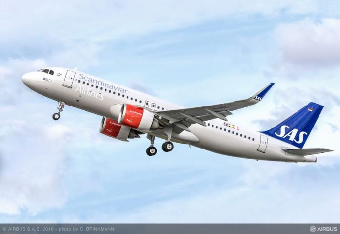 Il nuovo A320neo di Sas