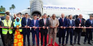 Turkish Airlines, il taglio del nastro del volo per Zanzibar