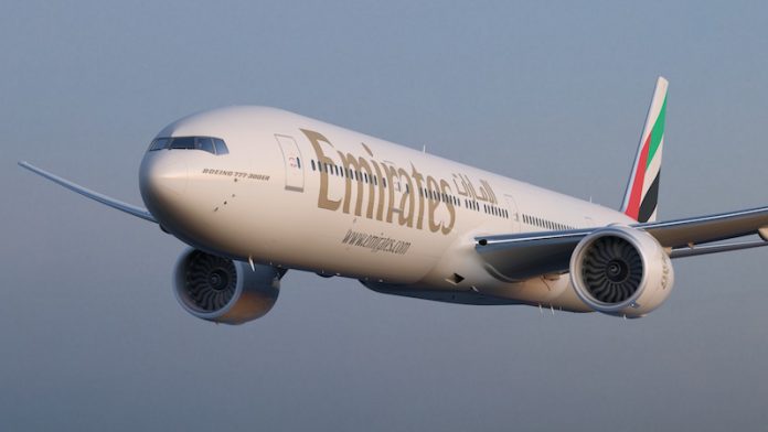 Il B777-300ER di Emirates