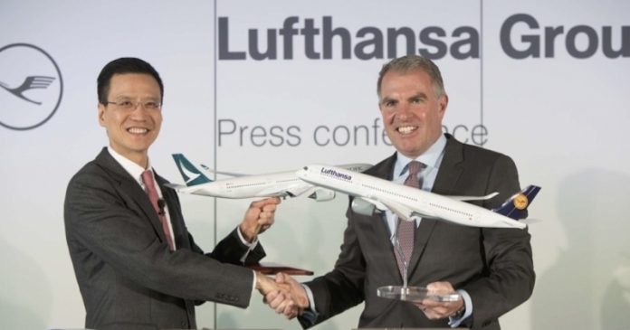 Accordo di code-sharing tra Cathay Pacific e Lufthansa Goup