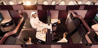 La nuova QSuite di Qatar Airways