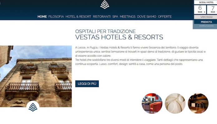 Sito rinnovato per Vestas Hotels & Resorts