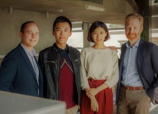 da sinistra Roger Bisschoff, Yubing Chen, Yiyi Fan, Alberto Melgrati